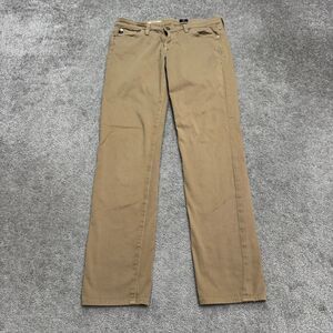 AG Adriano Goldschmied The Stilt Cigarette Pants Womens 28R Tan Khaki Straight